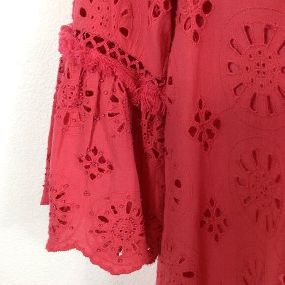 ANTHROPOLOGIE Eyelet Ruffle Dani Shift Dress size S - Picture 6 of 9